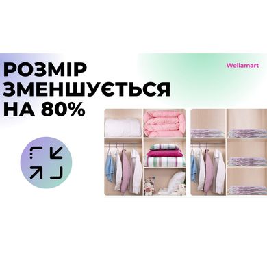 Набір вакуумних мішків Supretto для зберігання речей 20 шт. з насосом (7196)