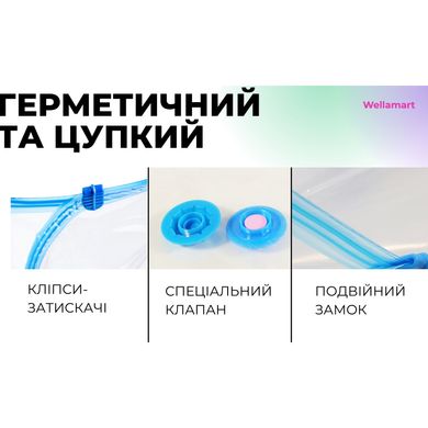 Набір вакуумних мішків Supretto для зберігання речей 20 шт. з насосом (7196)